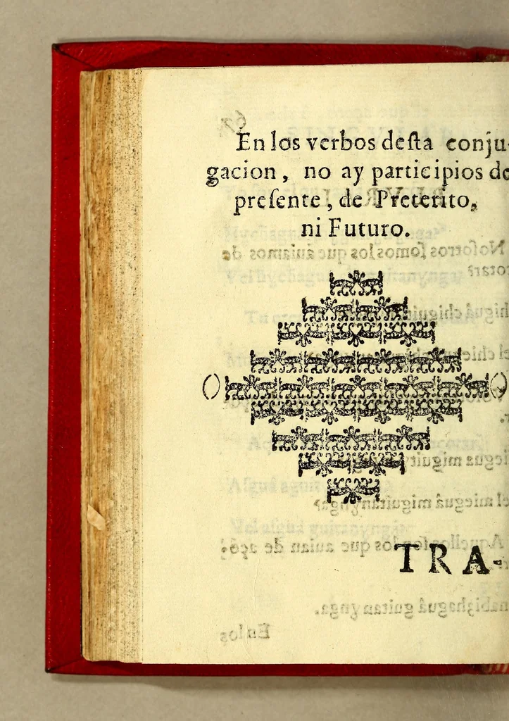 An illustration from Gramatica en la lengua general del Nueuo Reyno, llamada Mosca., 1619, leaf 188
