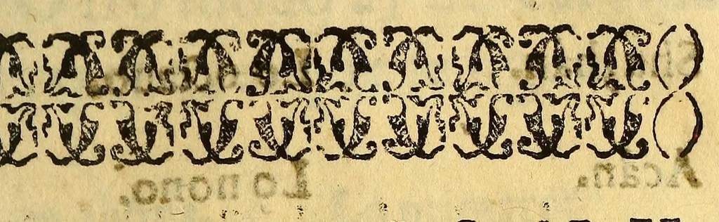 An illustration from Gramatica en la lengua general del Nueuo Reyno, llamada Mosca., 1619, leaf 279
