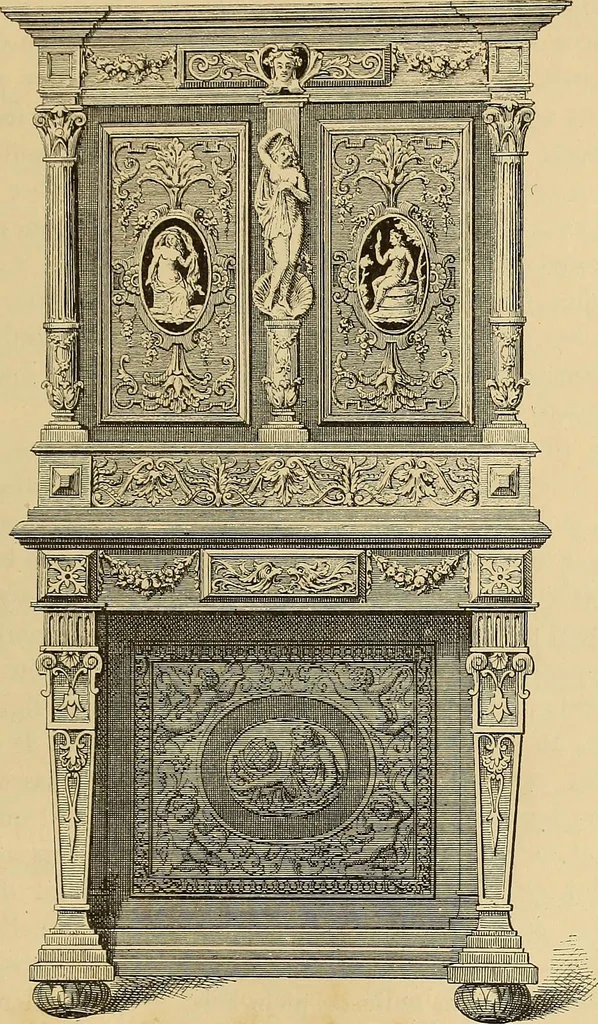 An illustration from Grammaire des arts décoratifs, décoration intérieure de la maison, 1882, leaf 173