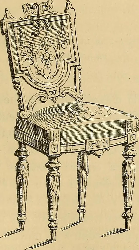 An illustration from Grammaire des arts décoratifs, décoration intérieure de la maison, 1882, leaf 197