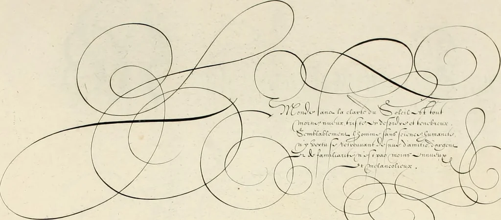 An illustration from Gram[m]ato-graphices : jn qvo varia scripturae emblemata, belgicis, germanicis, italicis, hispanicis, gallicis, et latinis characterib[us] exarata : cum singulorum anatomicis fundamentis ad exacté pingedum perquàm utilia, oculis spectanda jmitandaq[ue], proponuntur, 1605, leaf 34