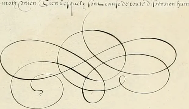 An illustration from Gram[m]ato-graphices : jn qvo varia scripturae emblemata, belgicis, germanicis, italicis, hispanicis, gallicis, et latinis characterib[us] exarata : cum singulorum anatomicis fundamentis ad exacté pingedum perquàm utilia, oculis spectanda jmitandaq[ue], proponuntur, 1605, leaf 37