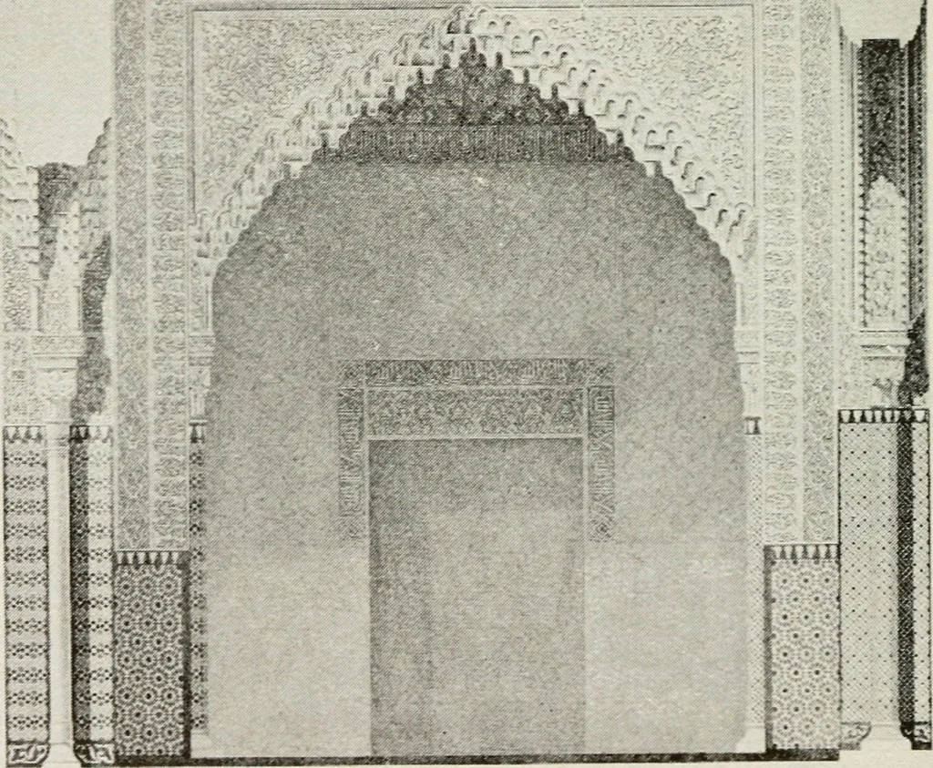 An illustration from Granada and the Alhambra, a brief description of the ancient city of Granada, with a particular account of the Moorish palace, 1907, leaf 240
