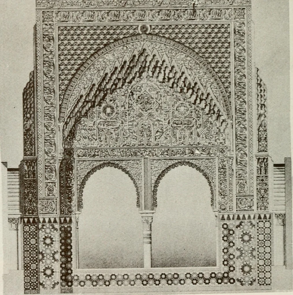 An illustration from Granada and the Alhambra, a brief description of the ancient city of Granada, with a particular account of the Moorish palace, 1907, leaf 384