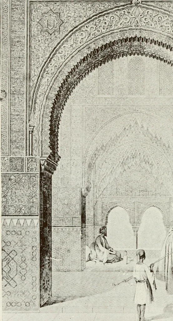 An illustration from Granada and the Alhambra, a brief description of the ancient city of Granada, with a particular account of the Moorish palace, 1907, leaf 406