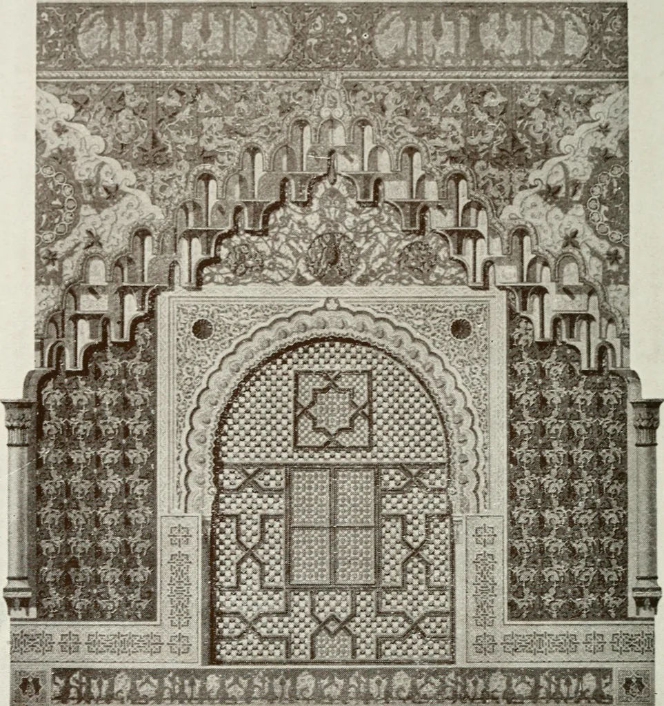An illustration from Granada and the Alhambra, a brief description of the ancient city of Granada, with a particular account of the Moorish palace, 1907, leaf 412