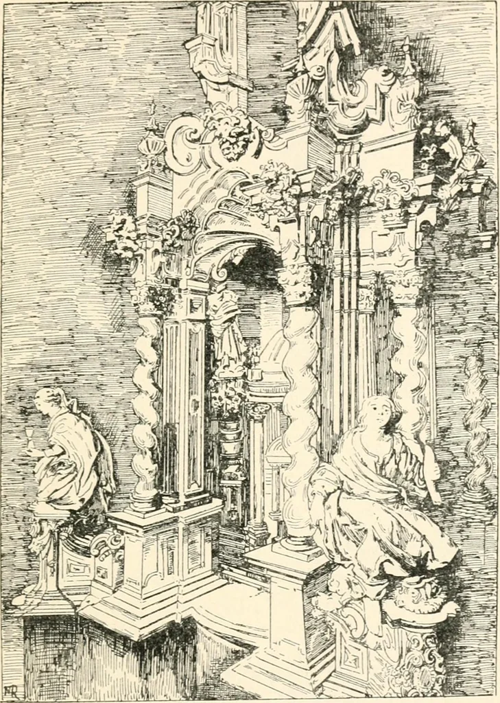 An illustration from Granada, present and bygone, 1908, leaf 327