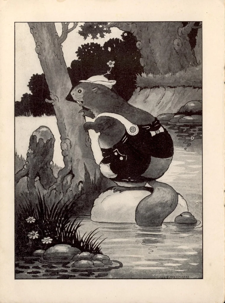 An illustration from Grandfather Frog Stays in the Smiling Pool (1922), 1922, leaf 7
