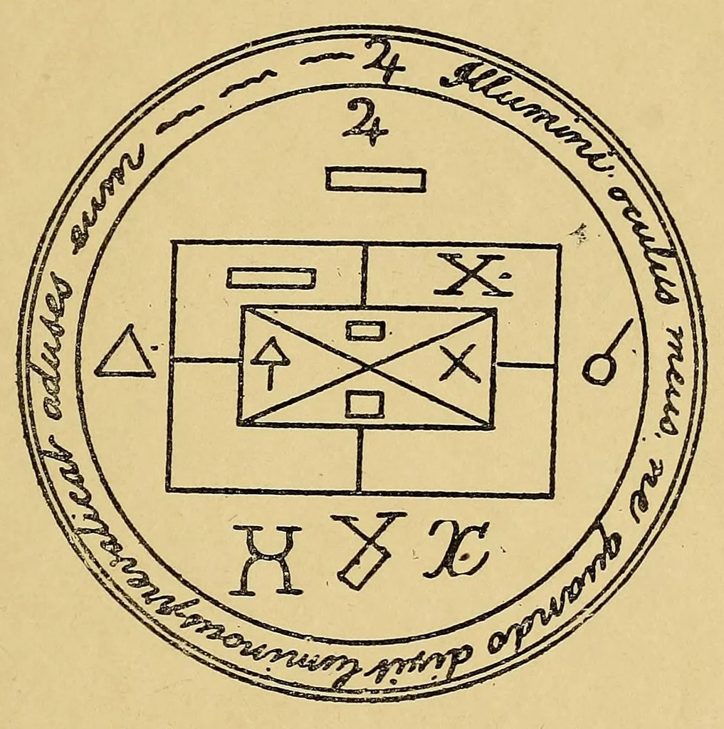 An illustration from The "Grand grimore;", 1910, leaf 107
