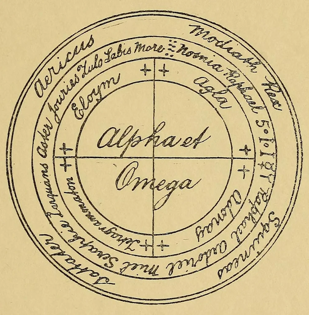 An illustration from The "Grand grimore;", 1910, leaf 117