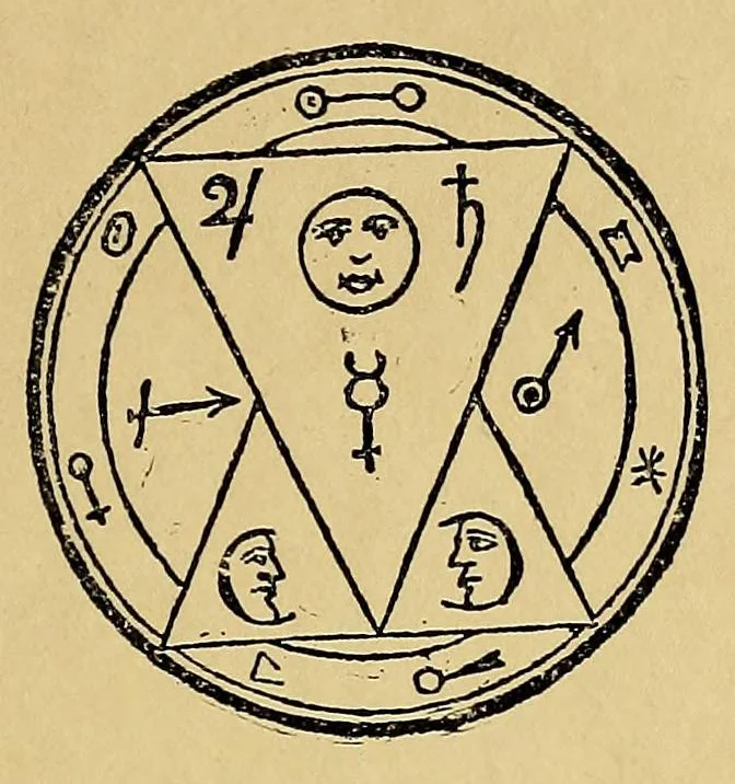 An illustration from The "Grand grimore;", 1910, leaf 163