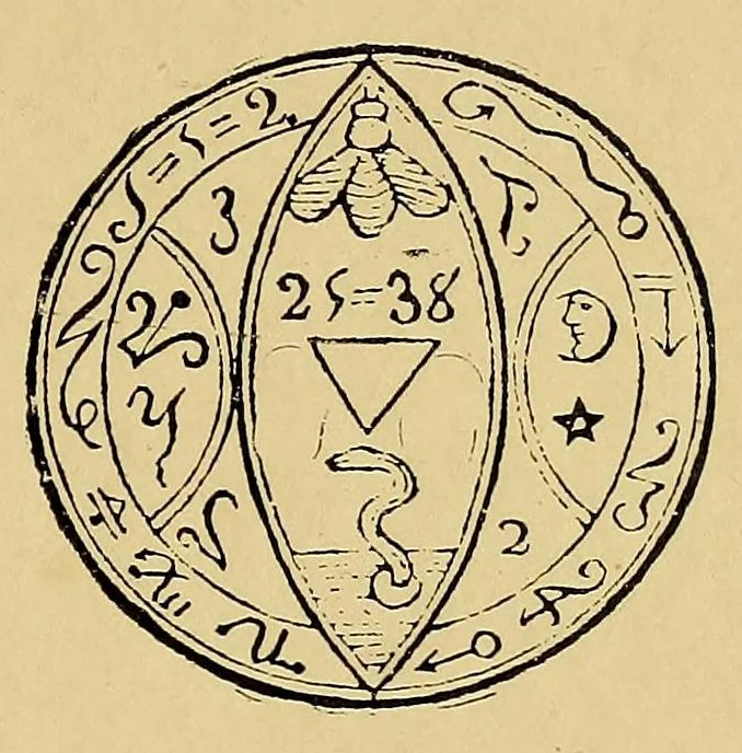 An illustration from The "Grand grimore;", 1910, leaf 169