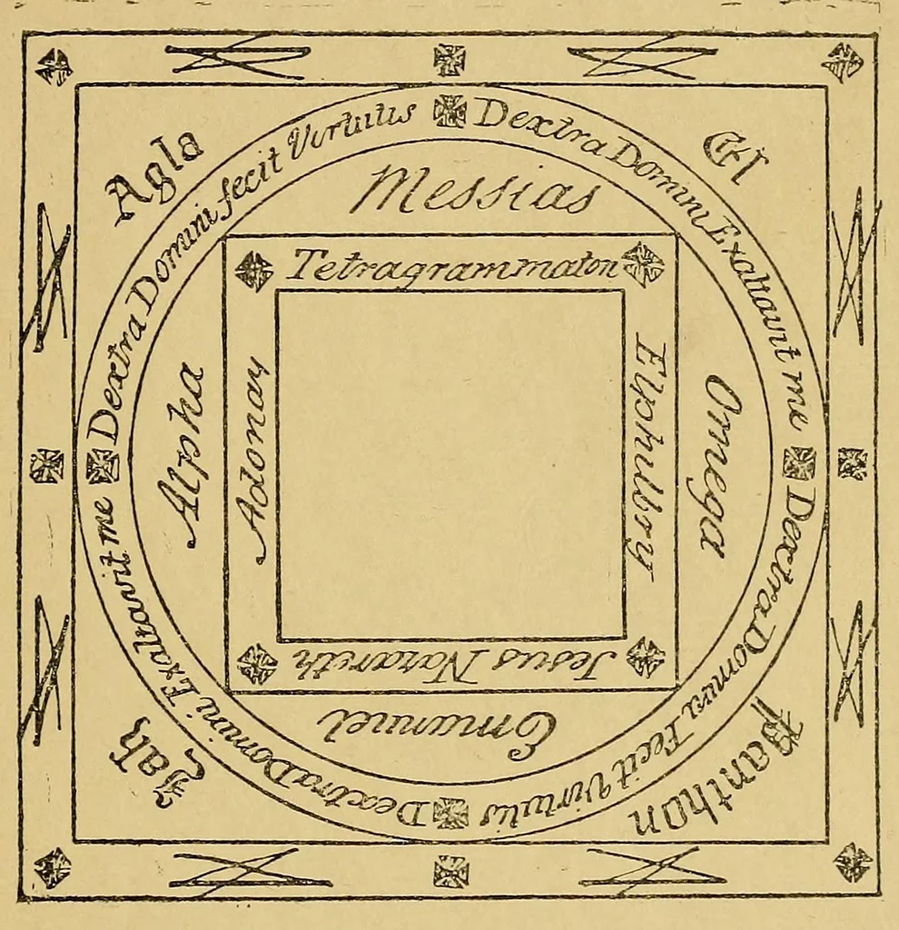 An illustration from The "Grand grimore;", 1910, leaf 19