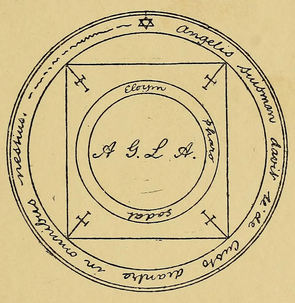 An illustration from The "Grand grimore;", 1910, leaf 97