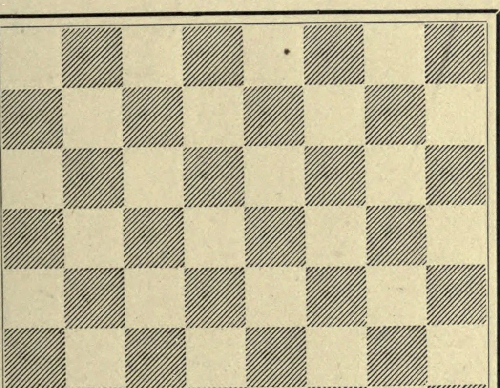 An illustration from The grand tactics of chess, an exposition of the laws and principles of chess strategetics, the practcal application of these laws and principles to the movement of forces; mobilization, development, manoeuvre, and operation, 1898, leaf 57