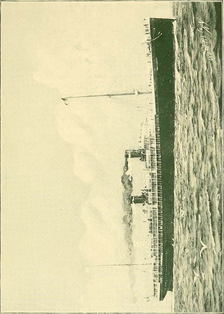 An illustration from Grand winter excursion to the Mediterranean, the Orient, and the Holy Land : including the Azores, Portugal, Spain, France, Italy, Sicily, Egypt, Palestine, Turkey, Greece, Malta, Tunis, and Algeria by the well-known fast twin-screw express steamship "La Touraine," 10,000 tons, 14,000 horse-power, length 540 feet, commander Santelli : sailing from New York, February 4th, 1896, and returning about April 5th, 1896, duration of round trip, two months, 1895, leaf 12