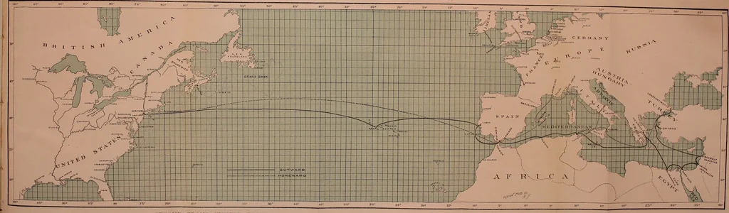 An illustration from Grand winter excursion to the Mediterranean, the Orient, and the Holy Land : including the Azores, Portugal, Spain, France, Italy, Sicily, Egypt, Palestine, Turkey, Greece, Malta, Tunis, and Algeria by the well-known fast twin-screw express steamship "La Touraine," 10,000 tons, 14,000 horse-power, length 540 feet, commander Santelli : sailing from New York, February 4th, 1896, and returning about April 5th, 1896, duration of round trip, two months, 1895, leaf 24