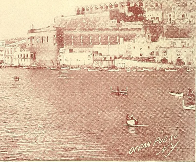 An illustration from Grand winter excursion to the Mediterranean, the Orient, and the Holy Land : including the Azores, Portugal, Spain, France, Italy, Sicily, Egypt, Palestine, Turkey, Greece, Malta, Tunis, and Algeria by the well-known fast twin-screw express steamship "La Touraine," 10,000 tons, 14,000 horse-power, length 540 feet, commander Santelli : sailing from New York, February 4th, 1896, and returning about April 5th, 1896, duration of round trip, two months, 1895, leaf 43