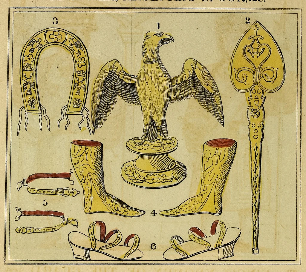 An illustration from Graphical representation of the coronation regalia of the kings of England : with the degrees and costume of different ranks : illustrated with twelve copperplate engravings, 1825, leaf 24