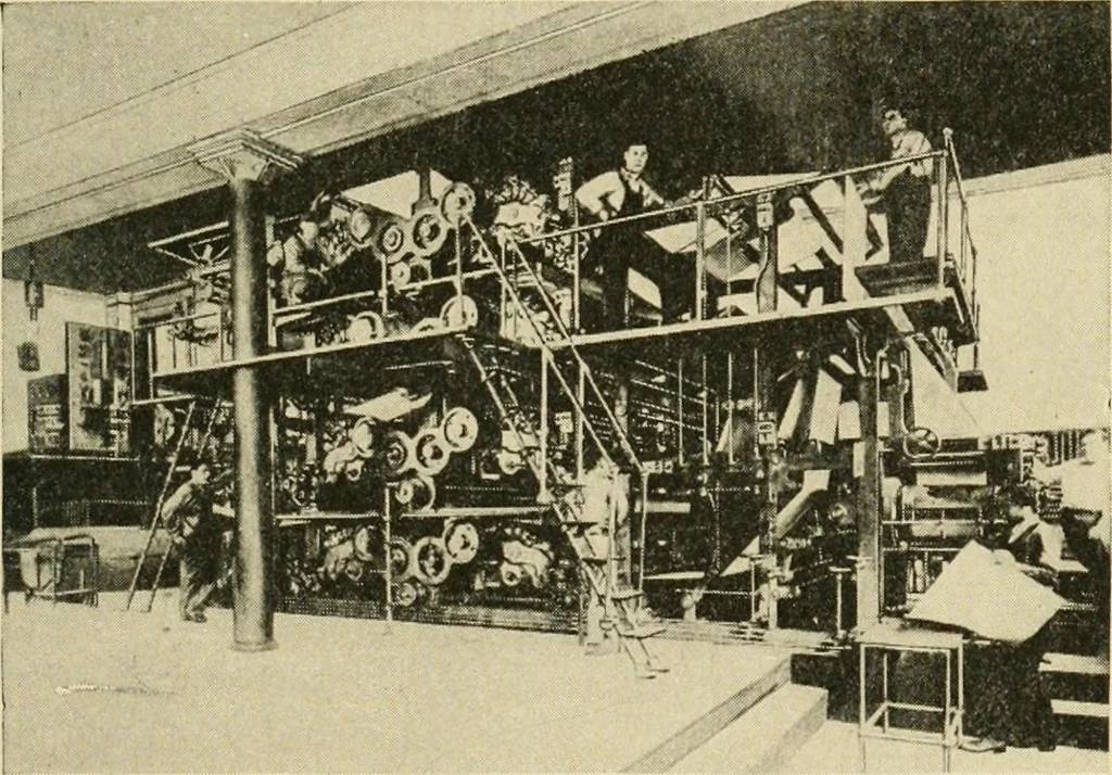 An illustration from The graphic arts; modern men and modern methods, 1921, leaf 34