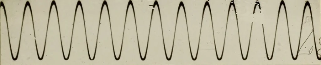 An illustration from A graphic study of sounds waves emitted by singing tubes, 1920, leaf 50