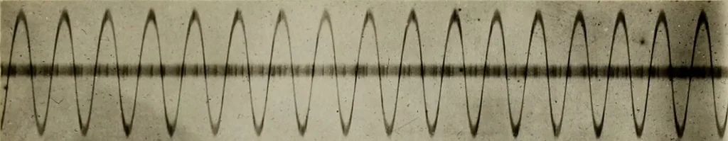 An illustration from A graphic study of sounds waves emitted by singing tubes, 1920, leaf 54