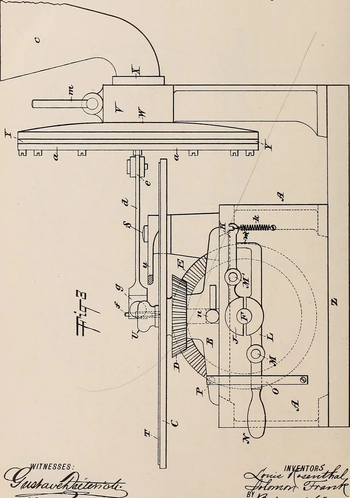 An illustration from [Graphophone patents], 1878, leaf 108