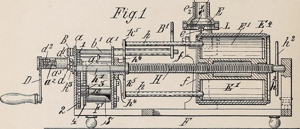 An illustration from [Graphophone patents], 1878, leaf 140