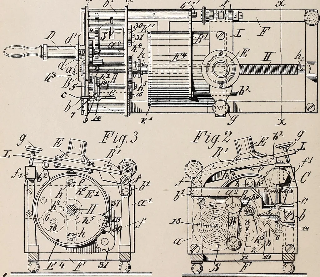 An illustration from [Graphophone patents], 1878, leaf 140