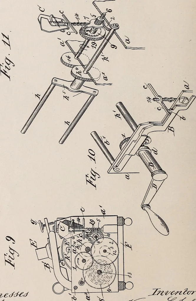An illustration from [Graphophone patents], 1878, leaf 144