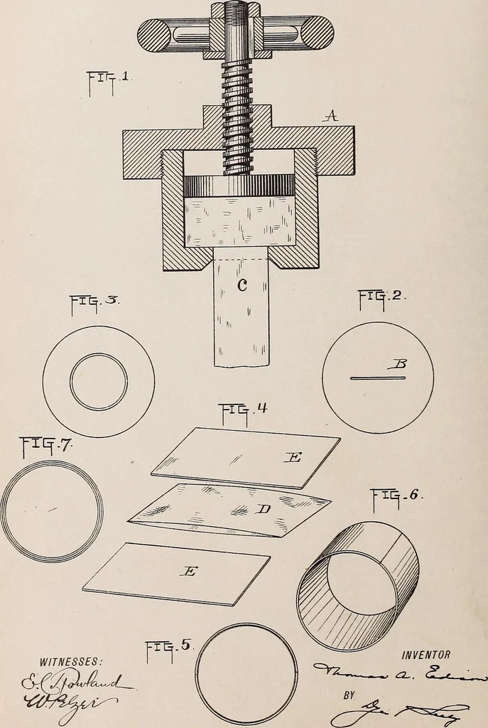 An illustration from [Graphophone patents], 1878, leaf 184