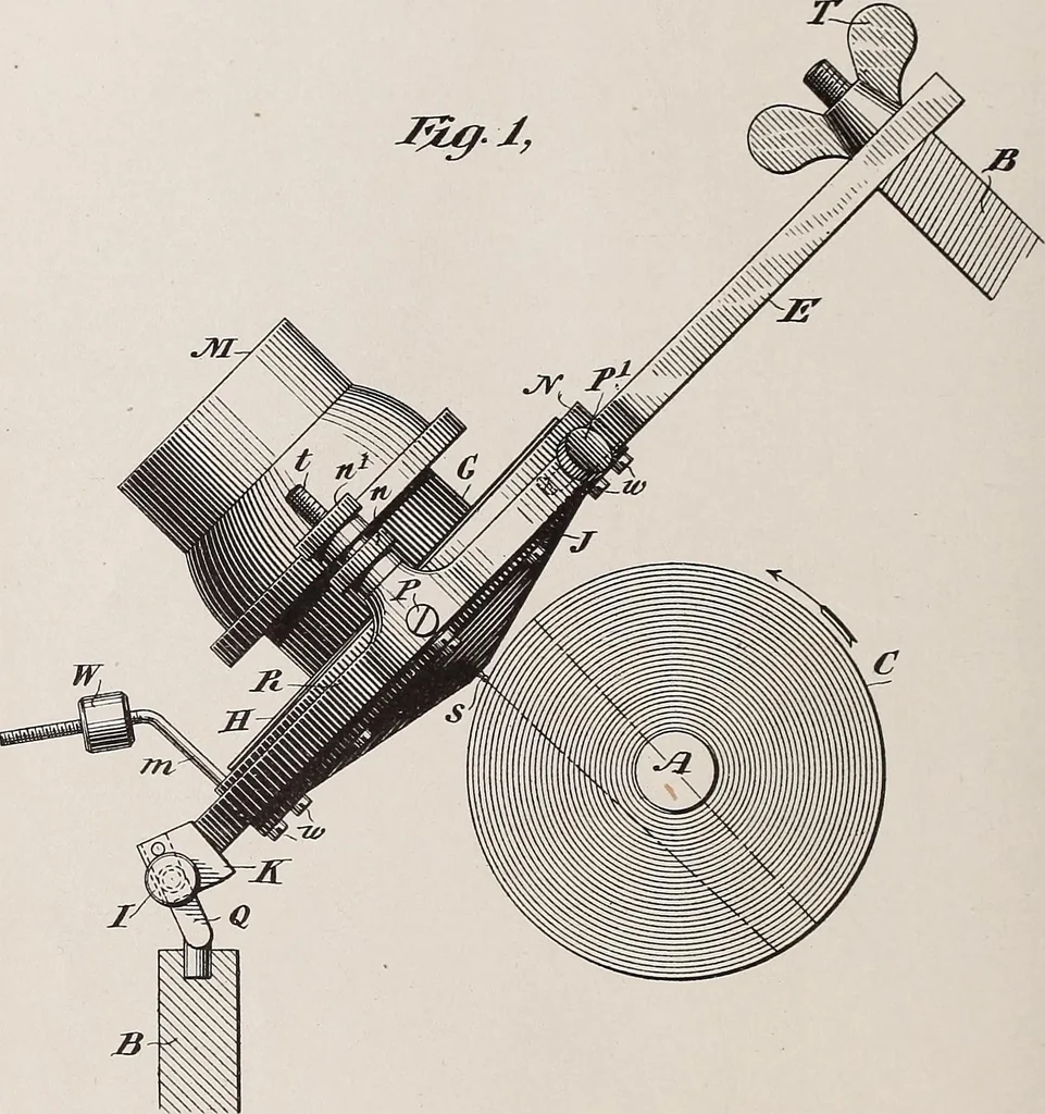 An illustration from [Graphophone patents], 1878, leaf 194