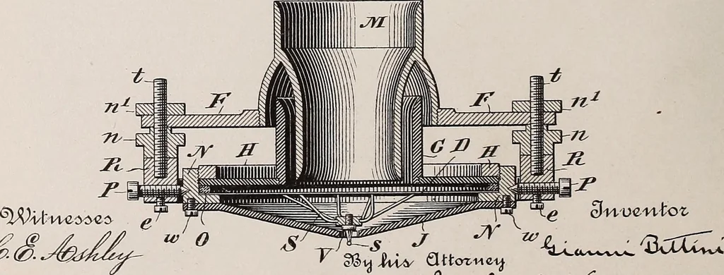 An illustration from [Graphophone patents], 1878, leaf 196