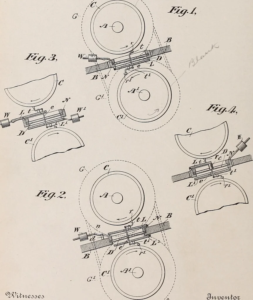 An illustration from [Graphophone patents], 1878, leaf 206