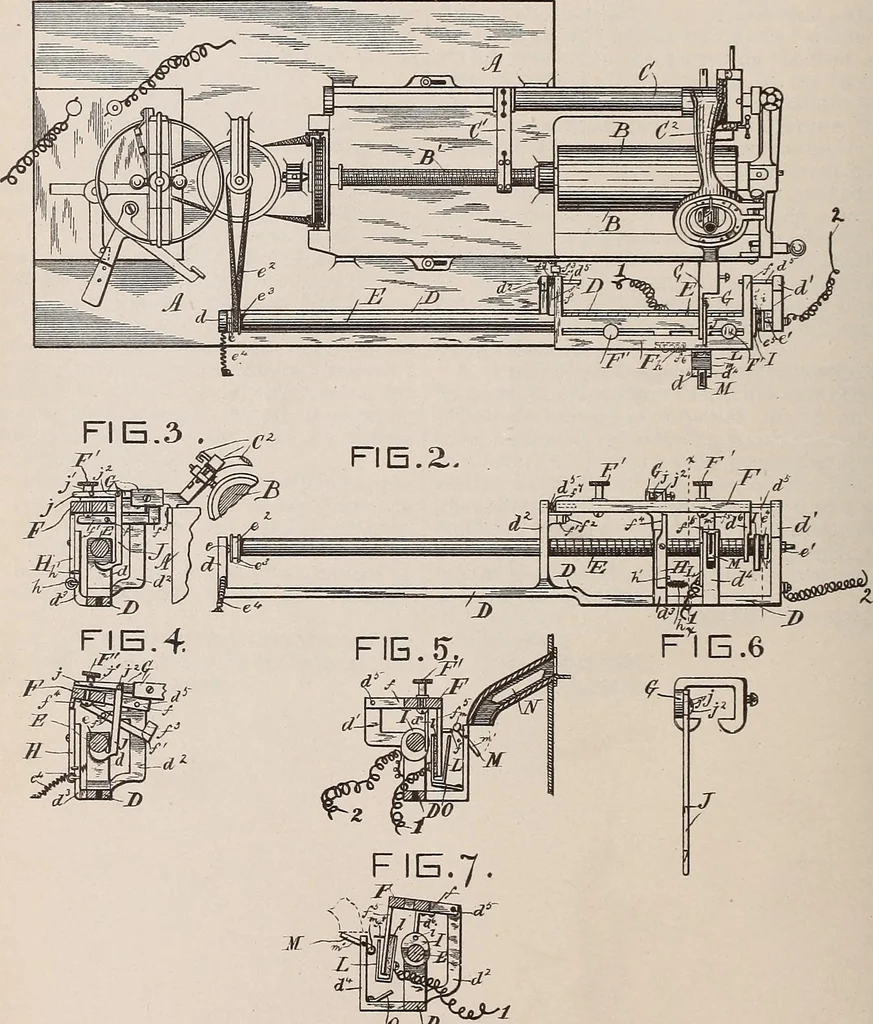 An illustration from [Graphophone patents], 1878, leaf 210