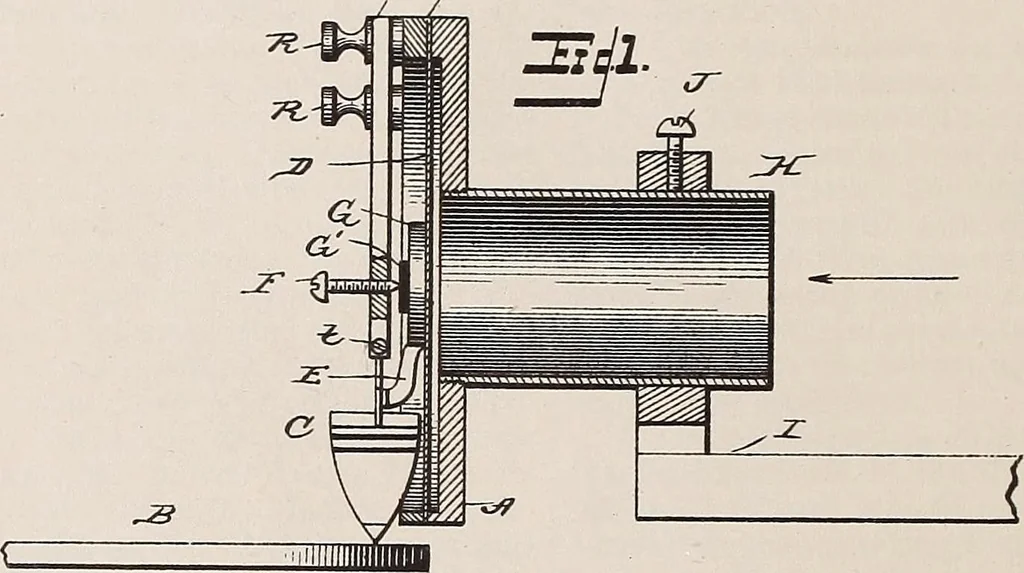 An illustration from [Graphophone patents], 1878, leaf 216