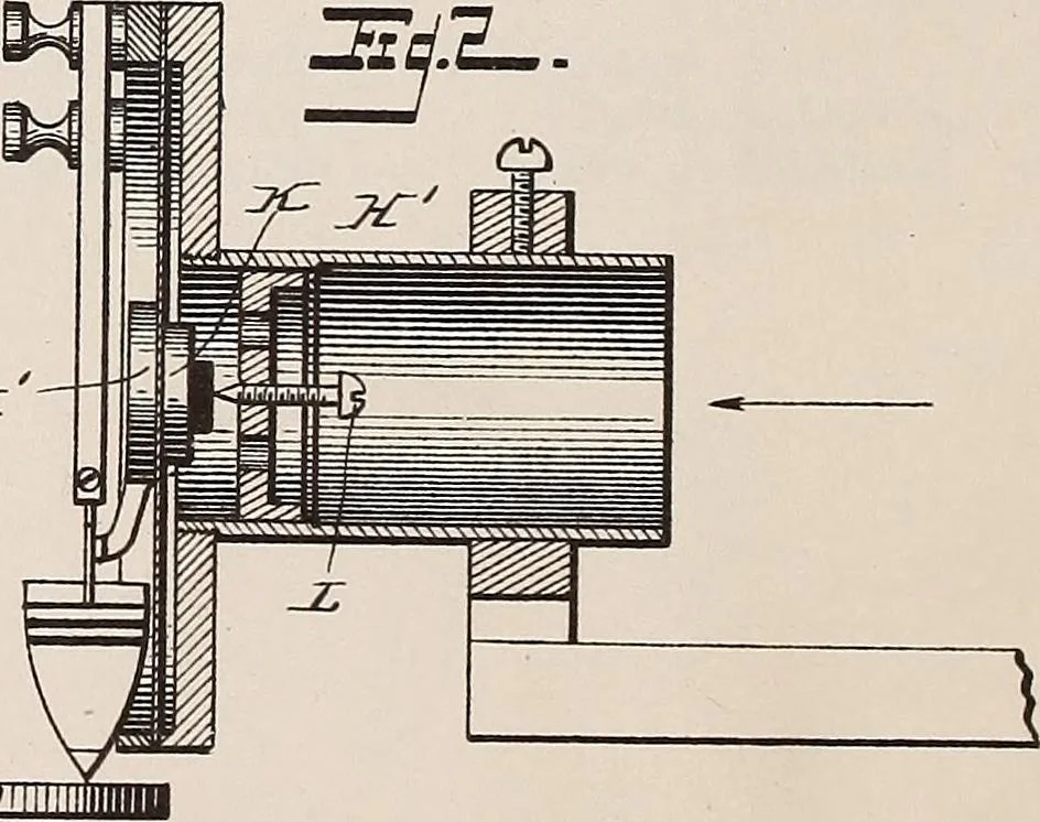 An illustration from [Graphophone patents], 1878, leaf 216
