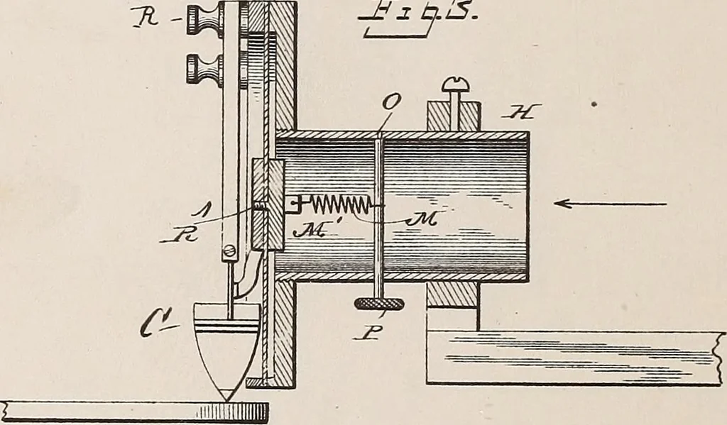 An illustration from [Graphophone patents], 1878, leaf 218