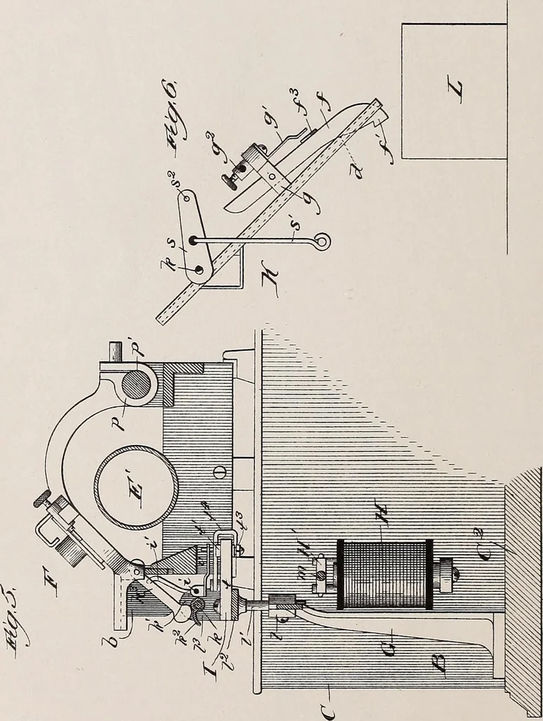 An illustration from [Graphophone patents], 1878, leaf 250
