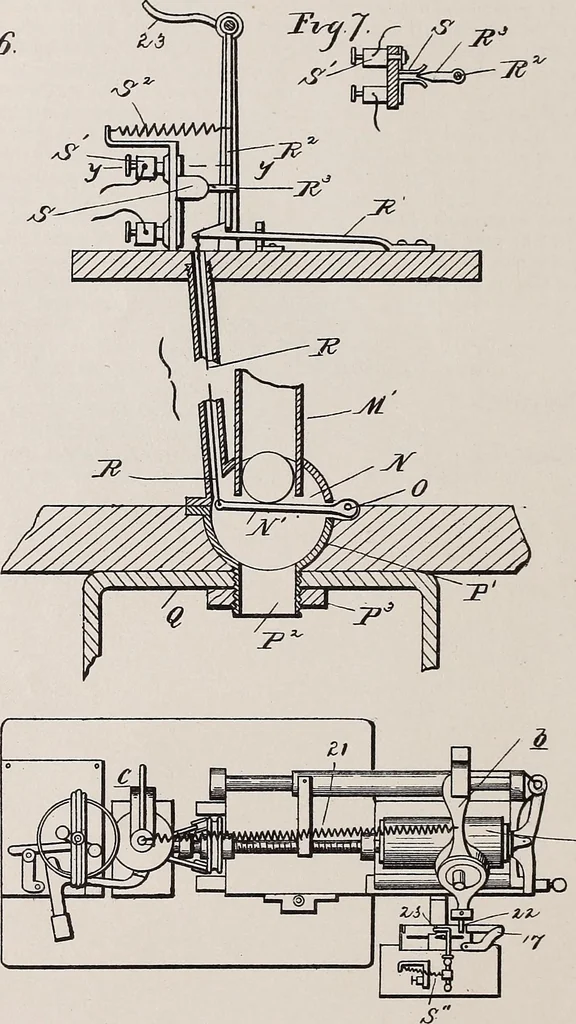 An illustration from [Graphophone patents], 1878, leaf 256