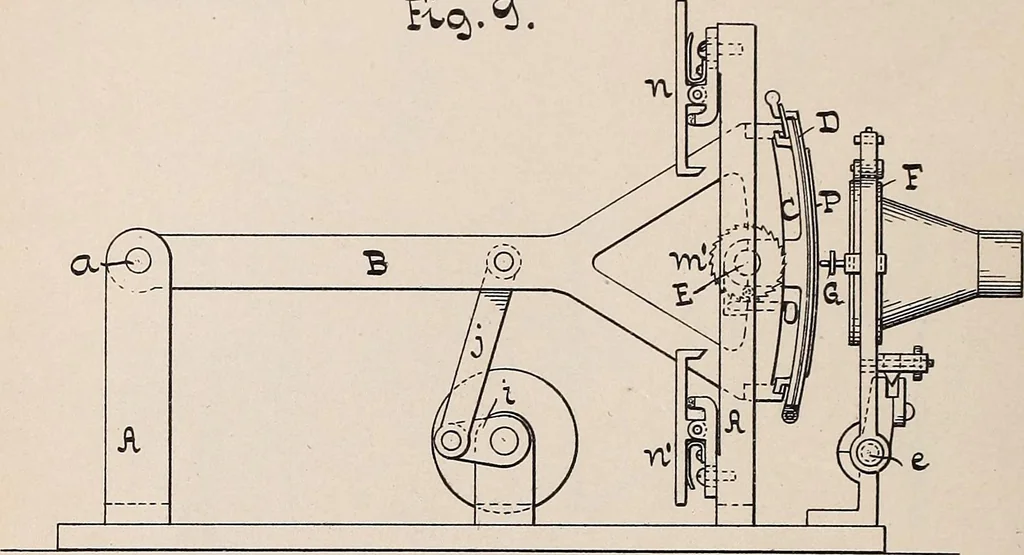 An illustration from [Graphophone patents], 1878, leaf 28