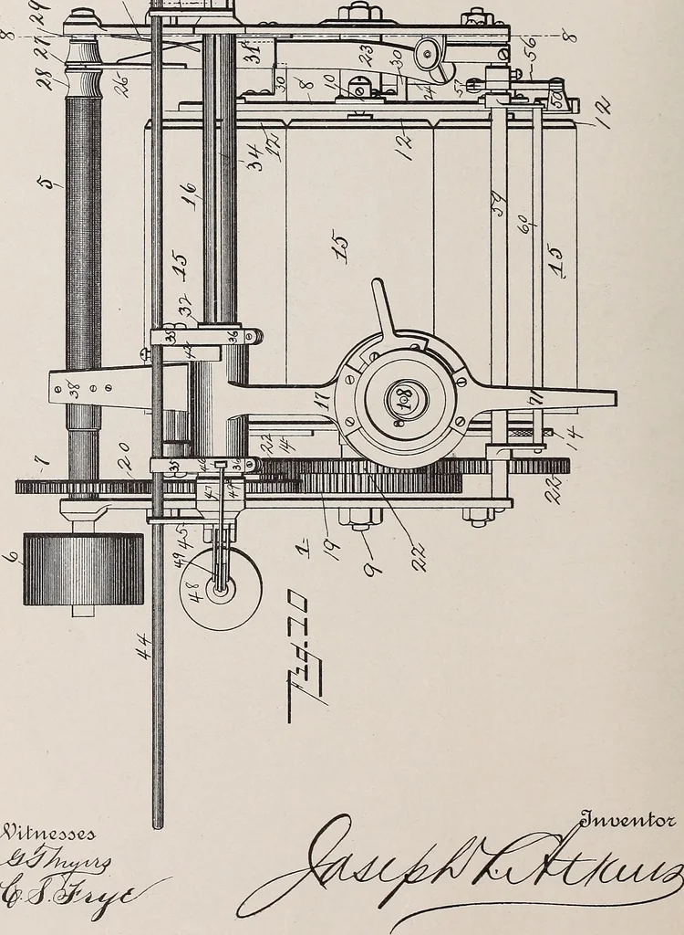 An illustration from [Graphophone patents], 1878, leaf 282