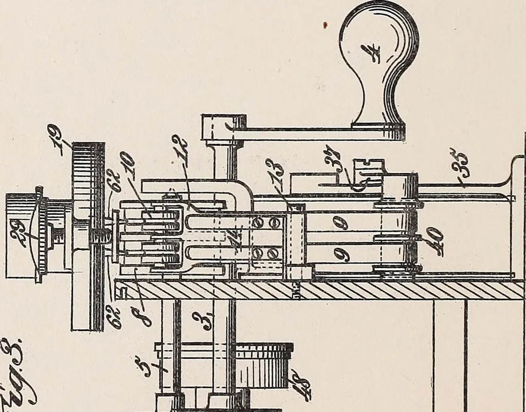 An illustration from [Graphophone patents], 1878, leaf 344
