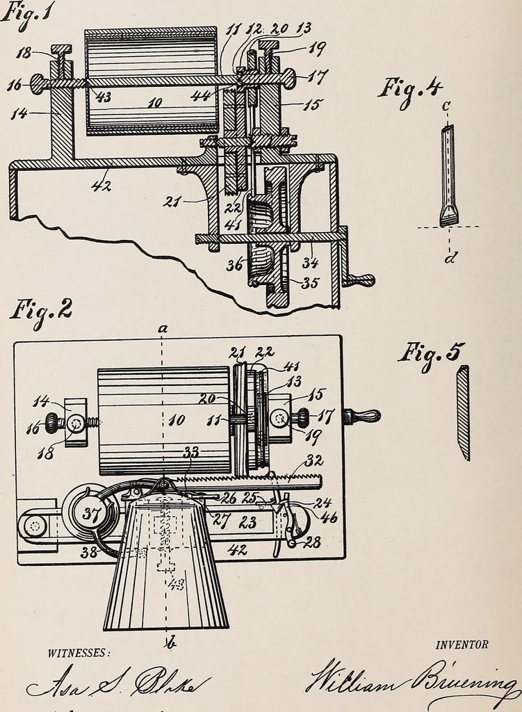 An illustration from [Graphophone patents], 1878, leaf 396