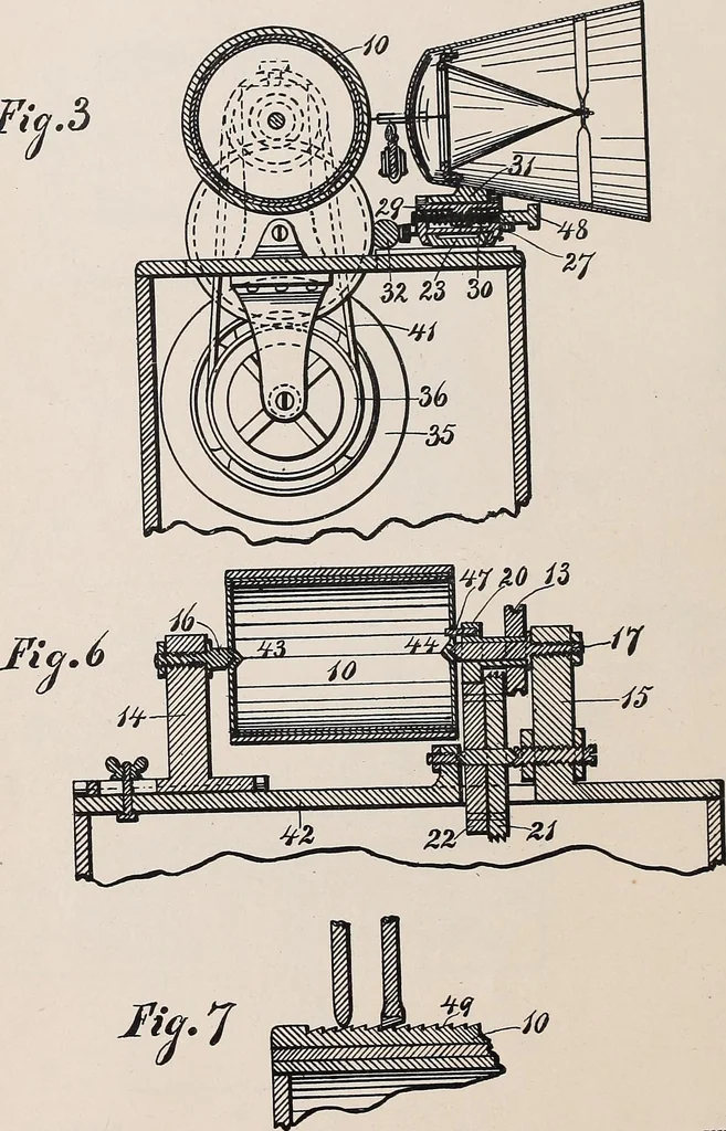An illustration from [Graphophone patents], 1878, leaf 398