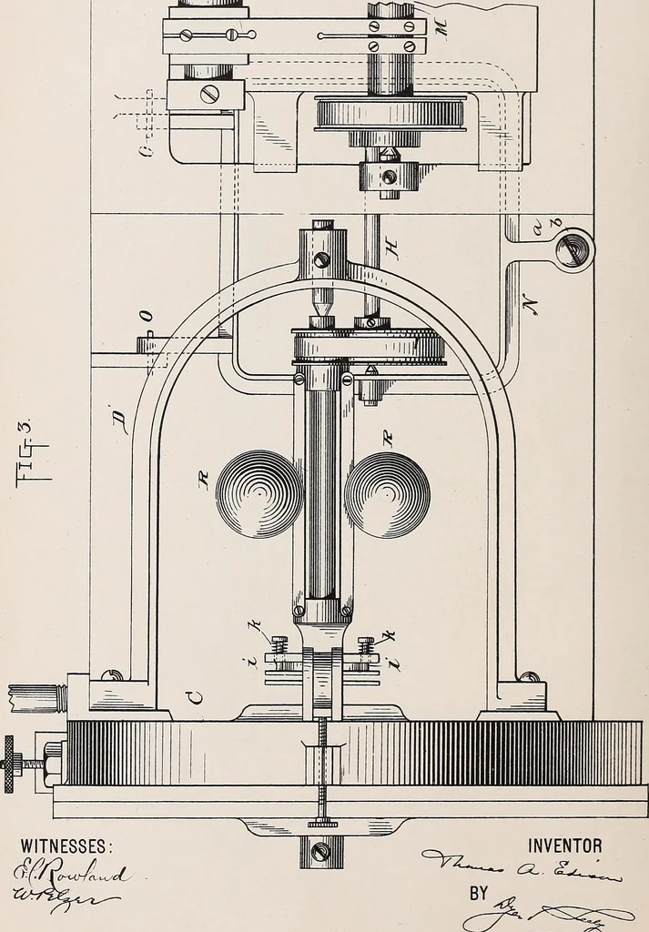 An illustration from [Graphophone patents], 1878, leaf 406