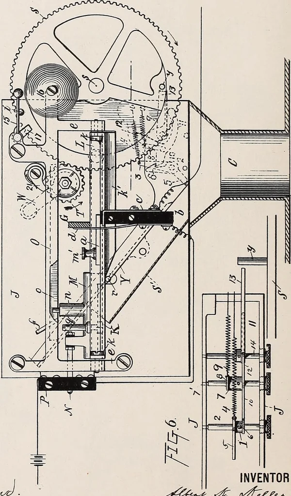 An illustration from [Graphophone patents], 1878, leaf 446