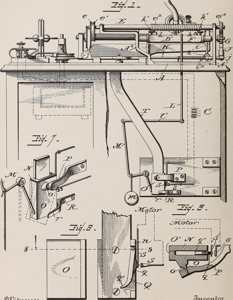 An illustration from [Graphophone patents], 1878, leaf 502