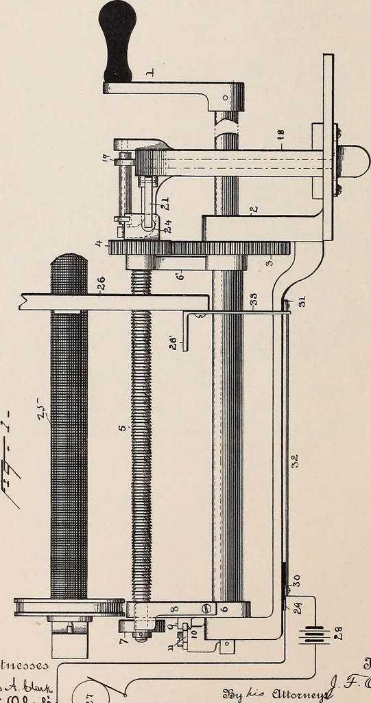 An illustration from [Graphophone patents], 1878, leaf 54