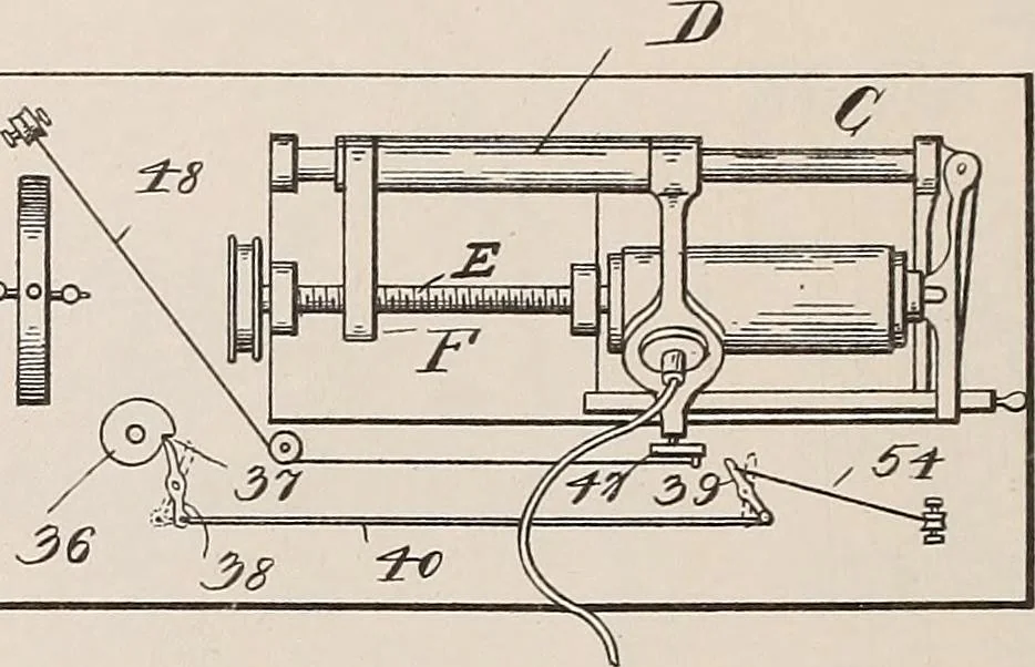An illustration from [Graphophone patents], 1878, leaf 554